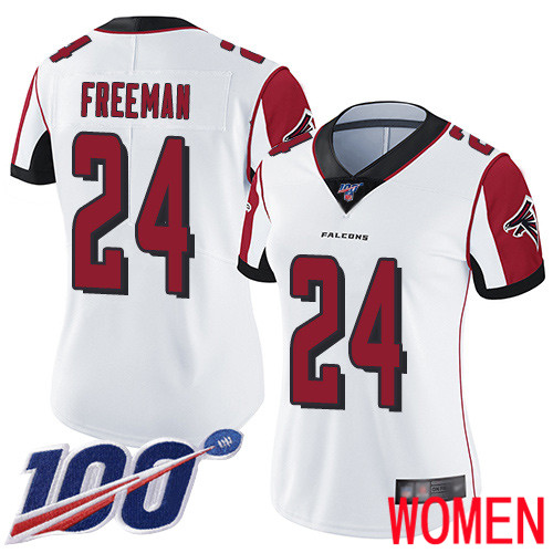 Atlanta Falcons Limited White Women Devonta Freeman Road Jersey NFL Football #24 100th Season Vapor Untouchable->youth nfl jersey->Youth Jersey